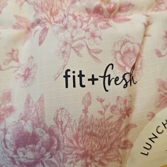 Pink on Pink floral Lunch Tote for Women - Picture 3 of 12